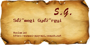Sümegi Györgyi névjegykártya